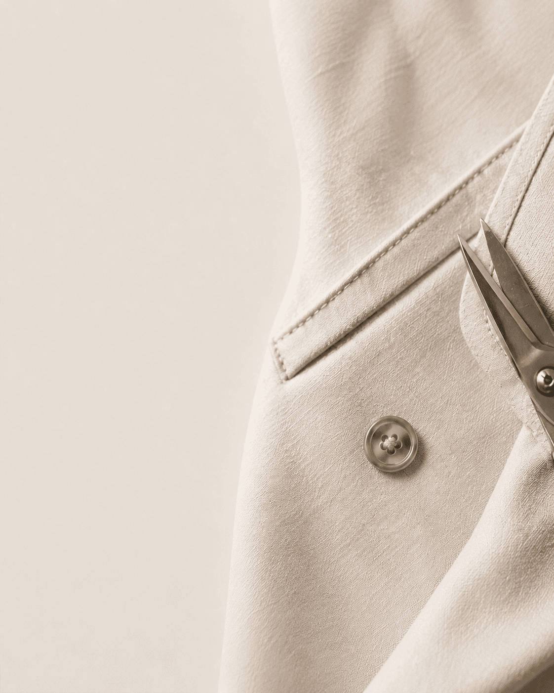 Garment sample with tailoring tools